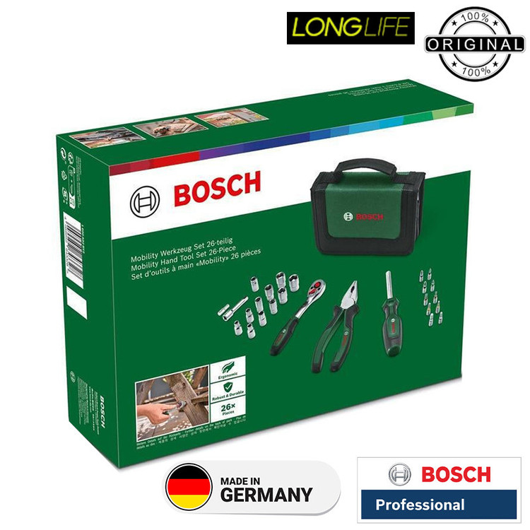 مجموعه 26 عددی ابزار دستی بوش مدل فوق حرفه ای BOX BAG 26