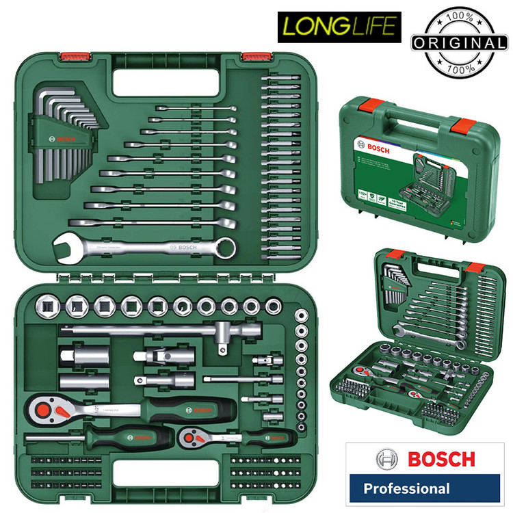 آچار و سری پیچ گوشتی بوش مدل BOX BIT 132 Professional مجموعه 132 عددی