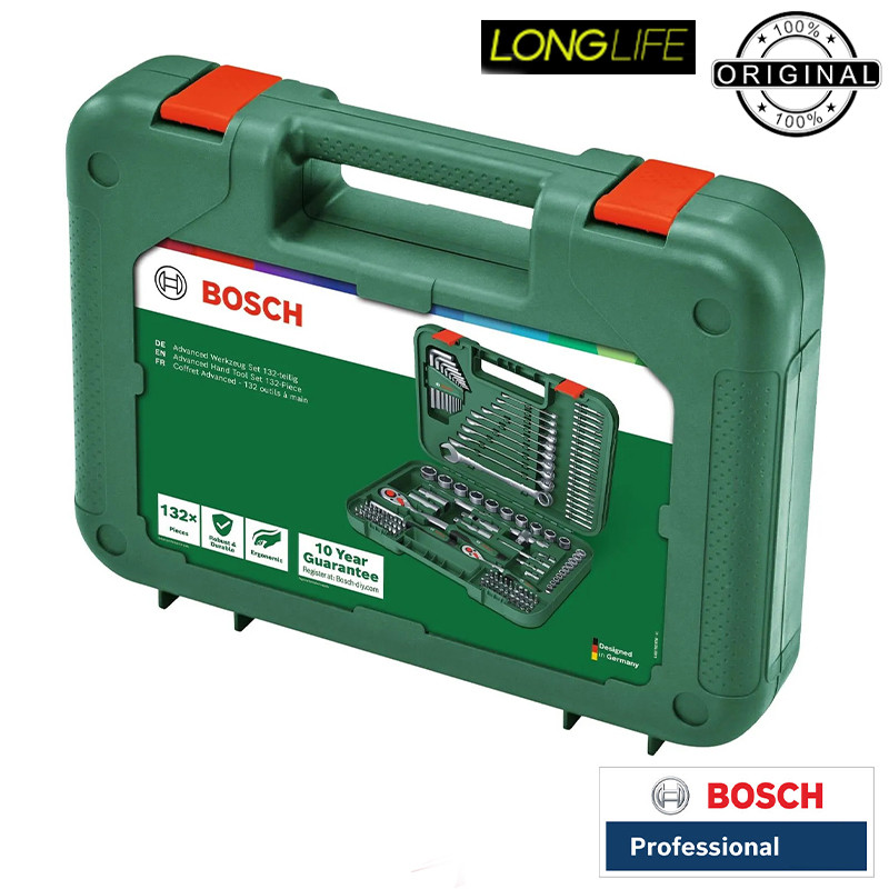 آچار و سری پیچ گوشتی بوش مدل BOX BIT 132 Professional مجموعه 132 عددی