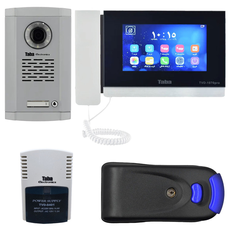 مجموعه دربازکن تصویری تابا الکترونیک مدل 1070PRO یک واحدی