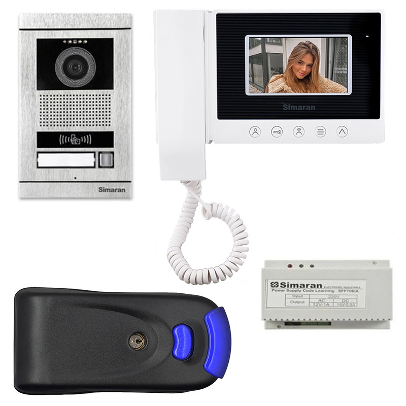 مجموعه دربازکن تصویری سیماران مدل 43HS - VFBC1/N - 1500 یک واحدی به همراه قفل برقی