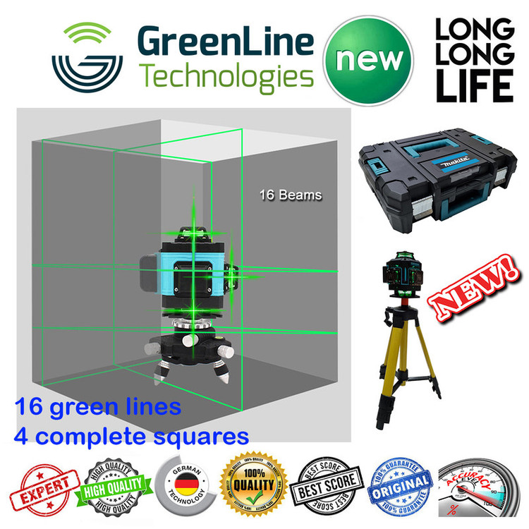 تراز لیزری ماکیتا مدل فوق هوشمند 4 بعدی کد Makita 360-4D - Green Line