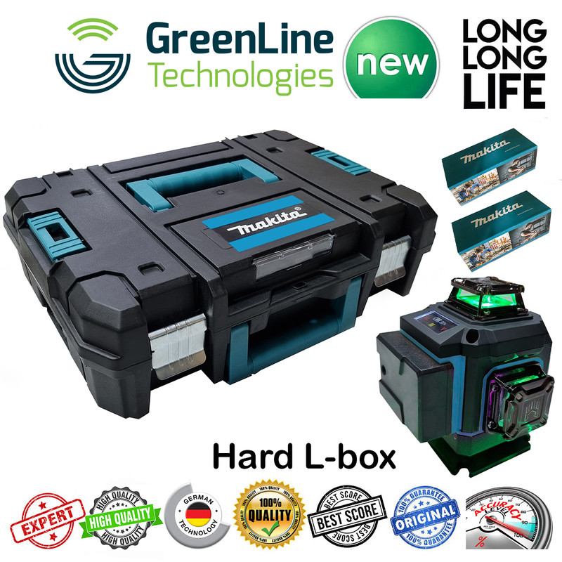 تراز لیزری ماکیتا نور سبز مدل فوق هوشمند 16 لاین کد 4D-16 L Hard Box