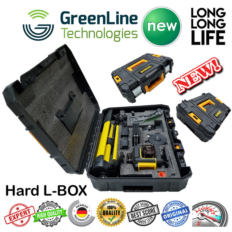 تراز لیزری مدل 4 بعدی نور سبز کد 360- 4D 16 Lines Hard Box