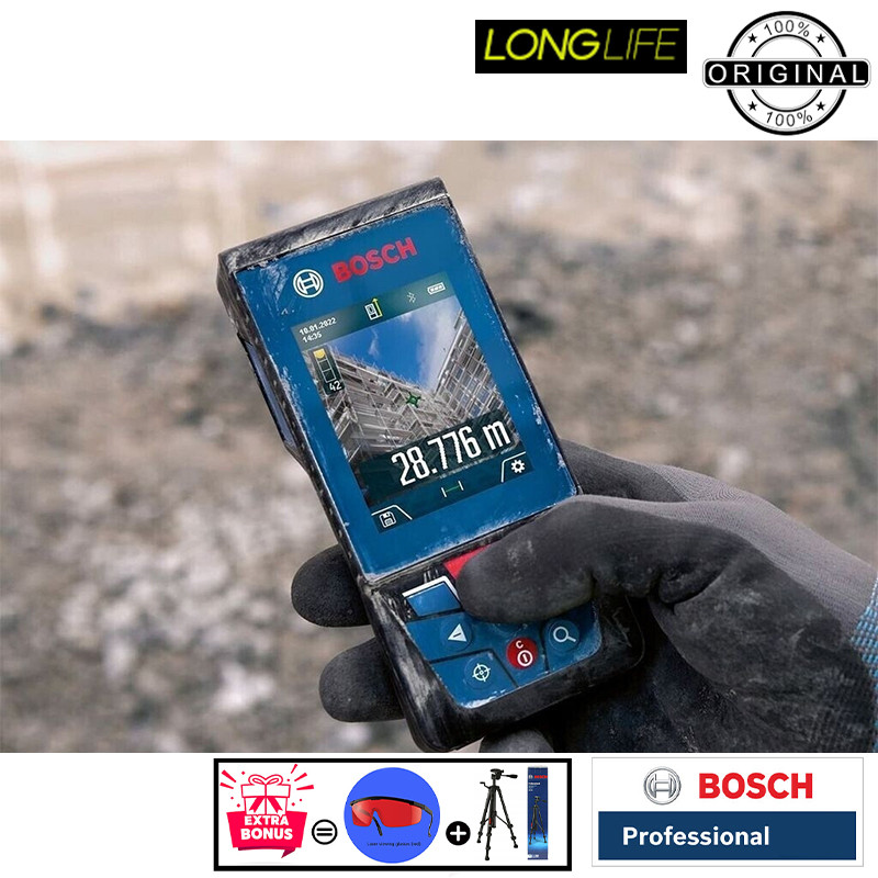 متر لیزری بوش مدل GLM 150-27 C / ISO NORM 16331-1 برد 150 متر به همراه سه پایه