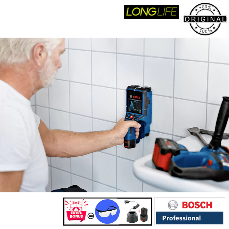 ردیاب بوش مدل دیجیتالی فوق حرفه ای کد D-Tect 200 C Professional + Battery 12 V
