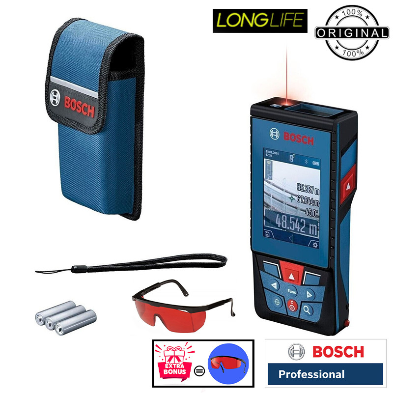 متر لیزری بوش مدل GLM 100-25 C + Extra Red Glass Professional