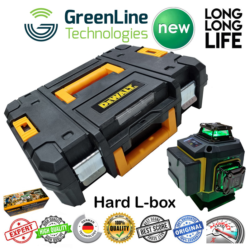 تراز لیزری مدل نور سبز فوق هوشمند 16 لاین کد 4D-16 L Hard Box