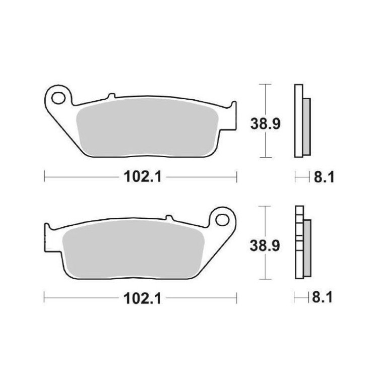 لنت ترمز جلو موتور سیکلت کد SC0824015 مناسب برای زونتس Z4 249 R