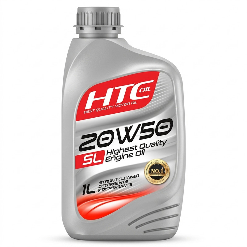 روغن موتور سیکلت نیمه سنتتیک اچ تی سی اویل مدل SL 20W-50 حجم 1 لیتر بسته 3 عددی