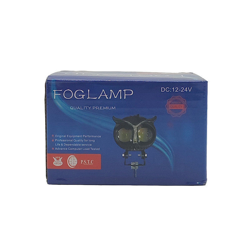 چراغ پرژکتور موتورسیکلت استیکو طرح جغد دو چشم مدل RGB