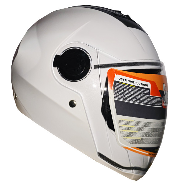 کلاه کاسکت فک ثابت استیل برد مدل فول فیس کد STEEL_WHT