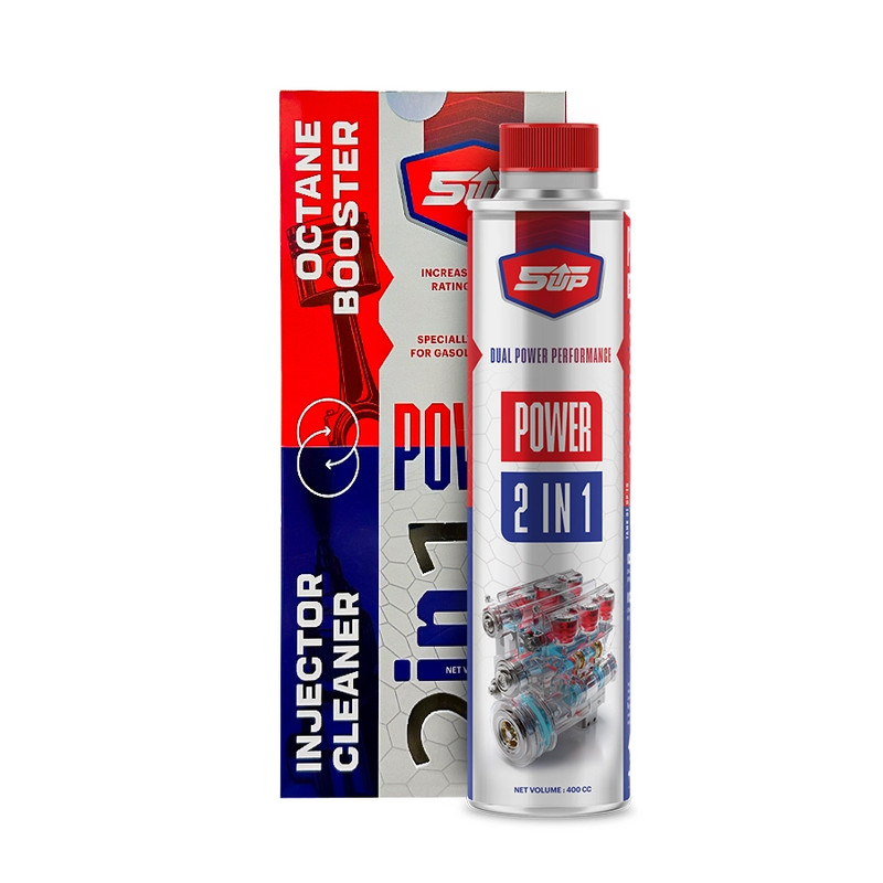 اکتان بوستر و انژکتور شوی دو کاره فایوآپ مدل Power 2 in 1 حجم 400 میلی لیتر بسته 6 عددی