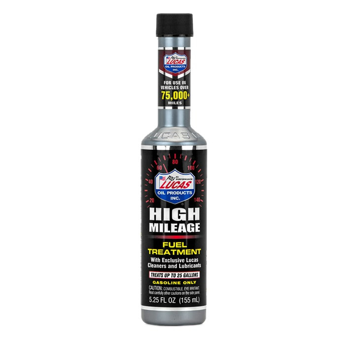مکمل و تمیز کننده کامل سیستم سوخت لوکاس مدل High Mileage حجم 155 میلی لیتر