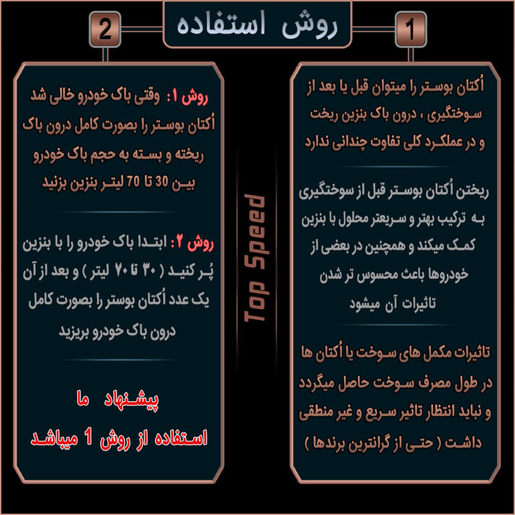 اُکتان بوستر و تمیز کننده انژکتور تاپ اِسپید کد T-20 حجم 300 میلی لیتر بسته 6 عددی
