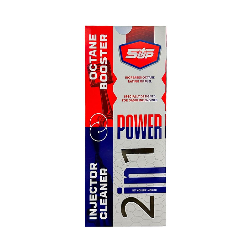 اکتان بوستر و انژکتور شوی دو کاره فایوآپ مدل Power 2 in 1 حجم 400 میلی لیتر بسته 24 عددی