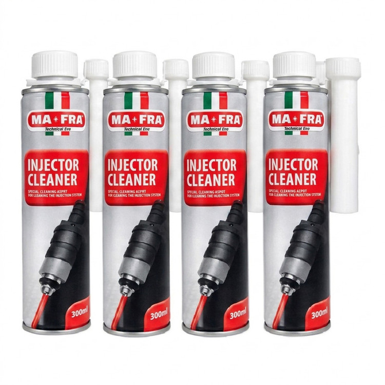 محلول انژکتور شوی خودرو های بنزینی و انژکتوری مفرا مدل Technical Line حجم 300 میلی لیتر بسته 4 عددی