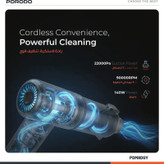 دمنده و مکنده شارژی پرودو مدل Tornado Pro PDM8DGY با موتور براشلس 90,000 دور در دقیقه، مکش 22,000 پاسکال، توان 140 وات، سه سطح تنظیم قدرت و باتری 8000 میلیآمپرساعت