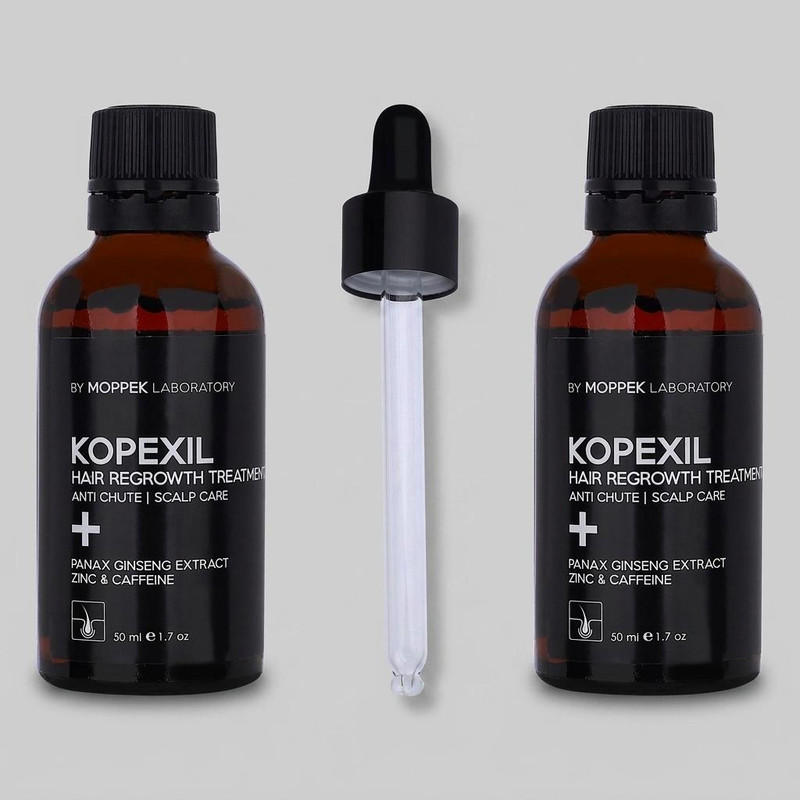 لوسیون تقویت‌کننده مو موپک مدل kopexil مناسب برای انواع مو حجم 50 میلی‌لیتر مجموعه 2 عددی