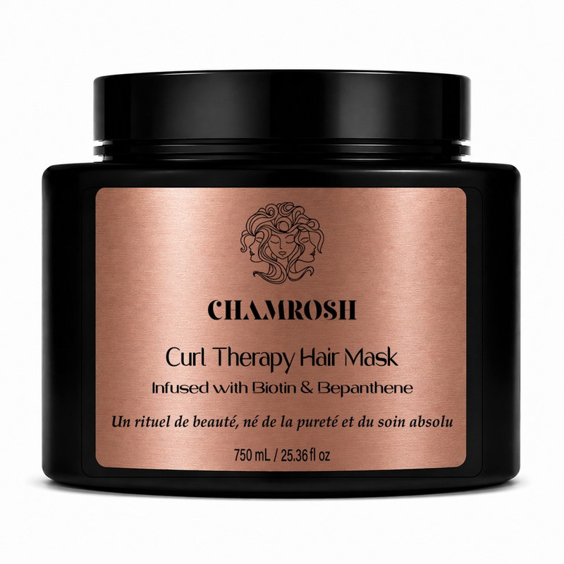 ماسک موی تقویت کننده چمروش مدل Curl Therapy مناسب موهای فر و مجعد ، حجم 750 میلی‌لیتر