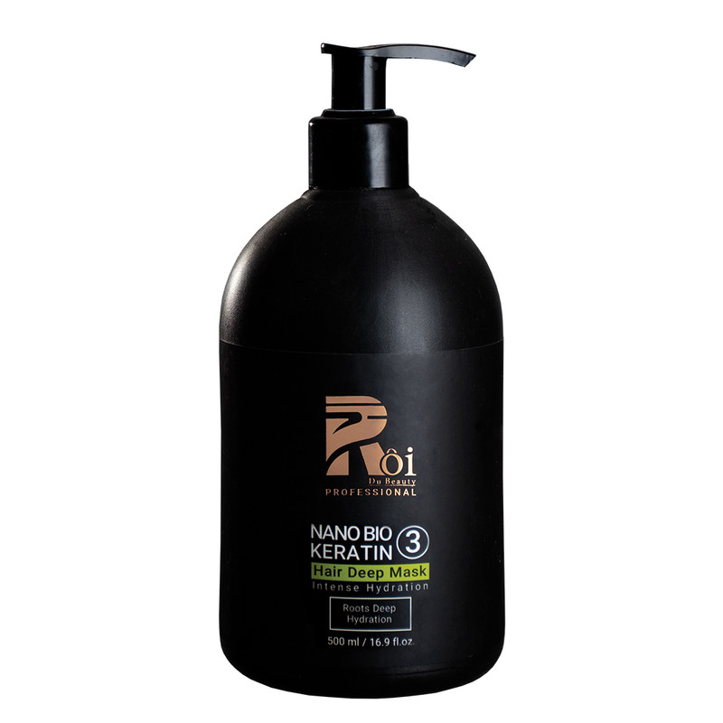 ماسک مو تقویت کننده روآ دو بیوتی مدل Nano Bio Keratin-3 مناسب برای موی خشک و آسیب دیده حجم 500 میلی لیتر