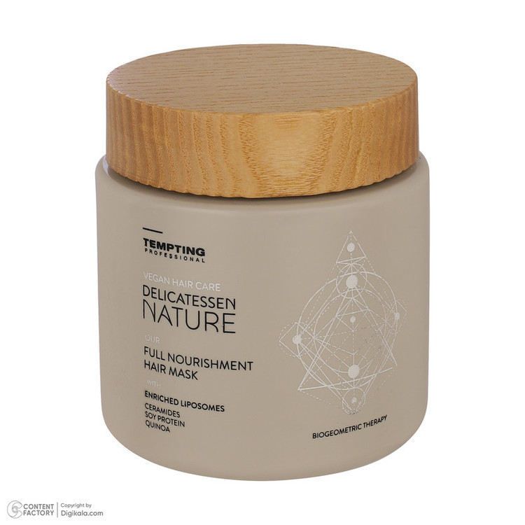 ماسک مو تقویت کننده تمپتینگ پروفشنال مدل NATURE مناسب برای انواع مو حجم 500 میلی لیتر