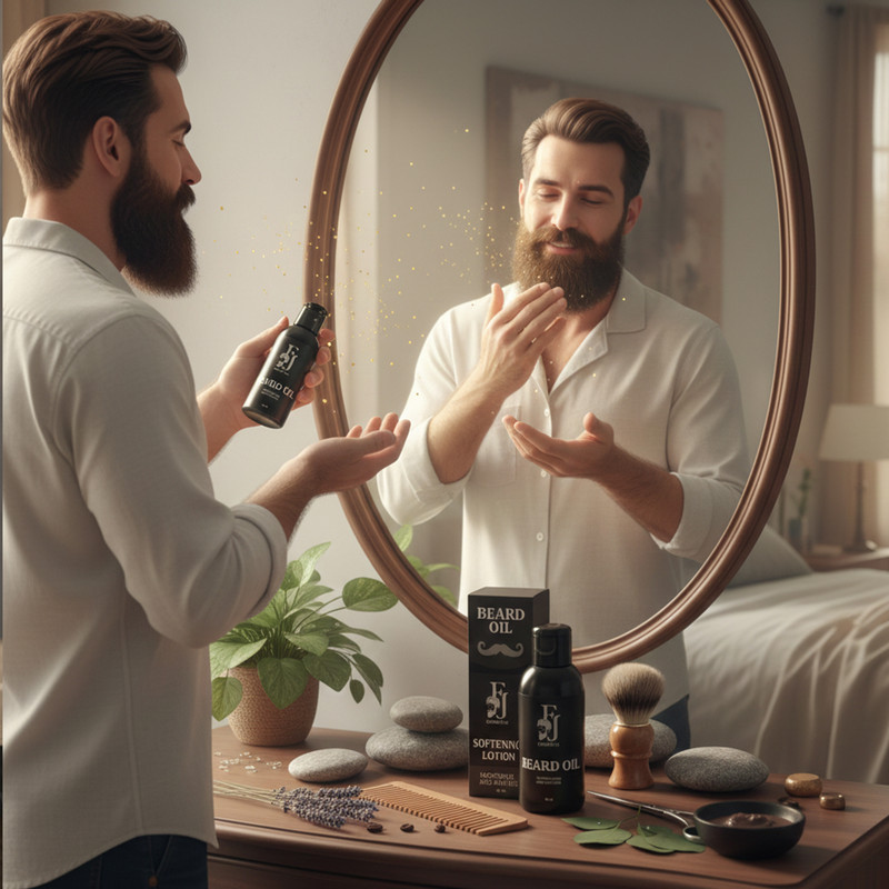 روغن مو افجه مدل SL-BEARD04 مناسب موهای حجم 60 میلیلیتر مجموعه 4 عددی