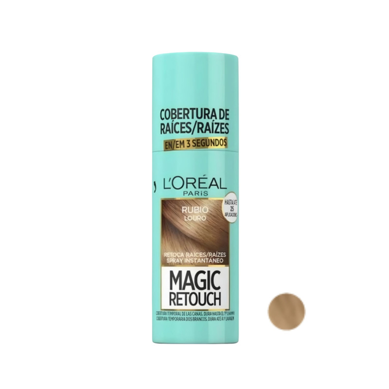 اسپری کانسیلر رنگ مو لورآل مدل Magic Retouch رنگ پایه بلوند طلایی حجم 75 میلی لیتر