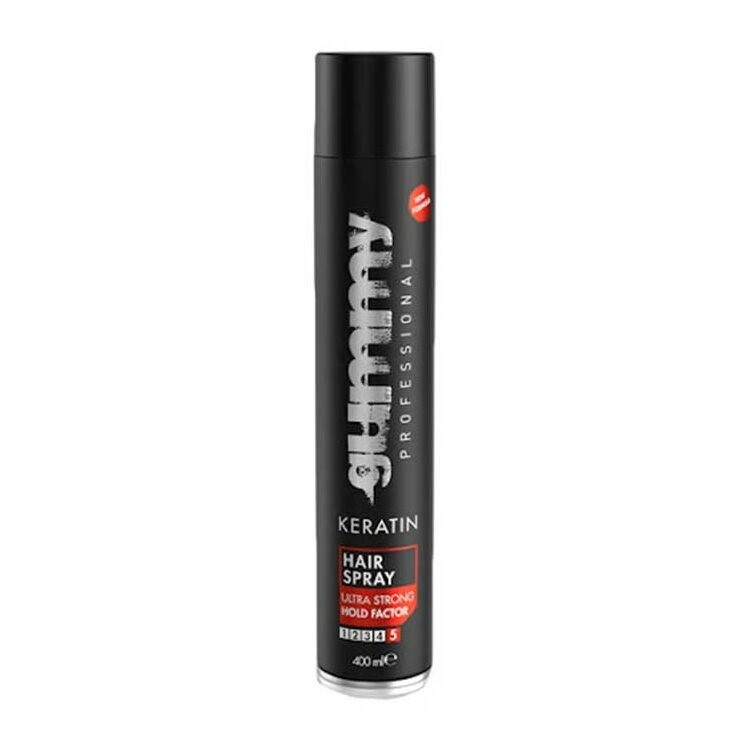 اسپری حالت‌دهنده مو با قدرت حفظ حالت مو پنج گومی مدل ultra strong مناسب برای انواع مو حجم 400 میلی‌لیتر