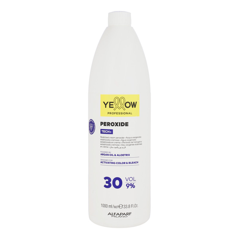 کرم اکسیدان یلو مدل peroxide حجم 1000 میلی‌لیتر با قدرت 9 درصد (30 Volume) و نوع اکسیدان 2