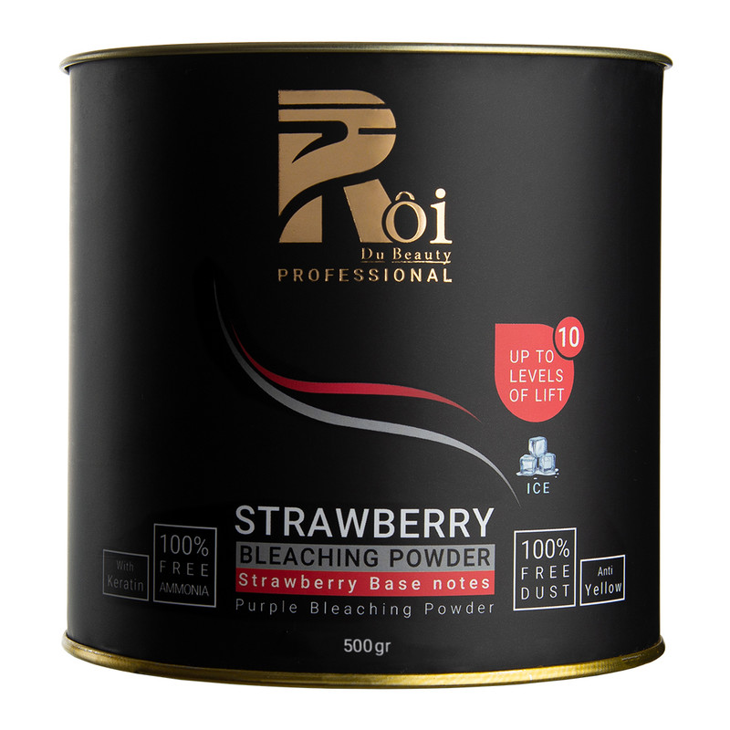 پودر دکلره روآ دو بیوتی مدل STRAWBERRY وزن 500 گرم رنگ بنفش